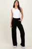 Black Straight Leg Drawstring Sweatpants sold by Pinkblush