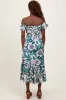 Teal Multi Smocked Top Woven Midi Dress sold by Pinkblush