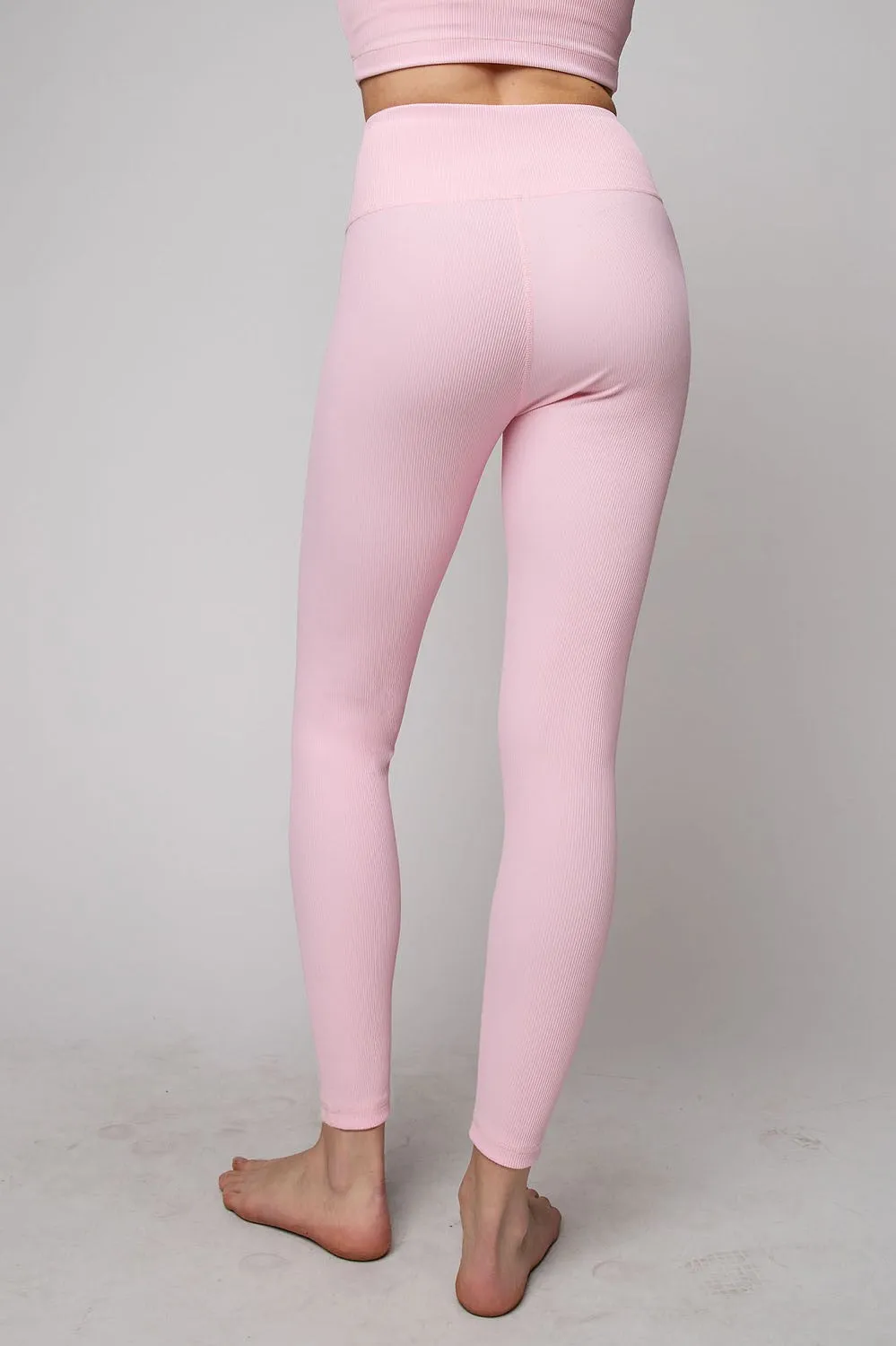 Pink Ribbed Leggings sold by Pinkblush product image thumbnail 4