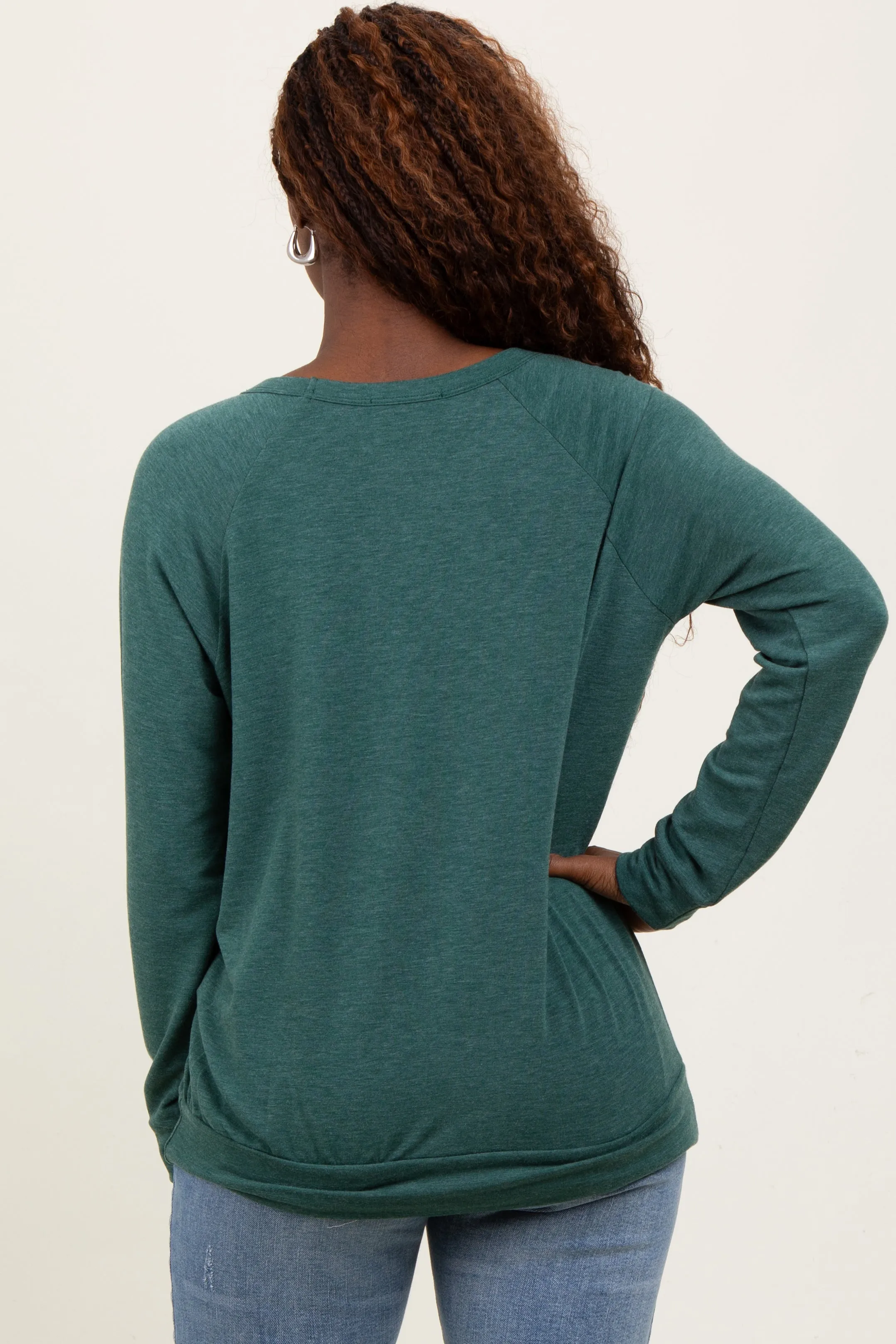 Forest Green Basic Pullover Top sold by Pinkblush product image thumbnail 2