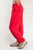 Red Drawstring Jogger Pants sold by Pinkblush