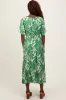 Green Brushstroke Print Cutout Midi Dress sold by Pinkblush
