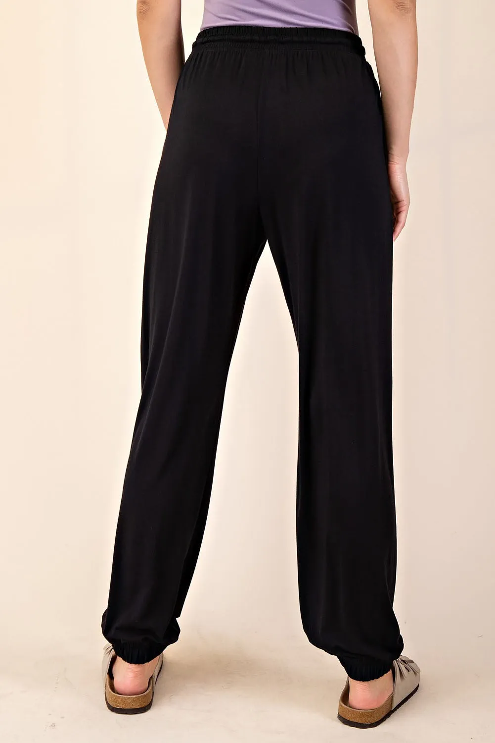 Black Drawstring Jogger Pants sold by Pinkblush product image thumbnail 5