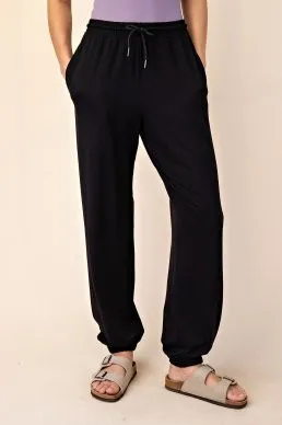Black Drawstring Jogger Pants sold by Pinkblush product image thumbnail 2