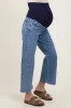Light Wash Cropped Denim Maternity Jeans sold by Pinkblush