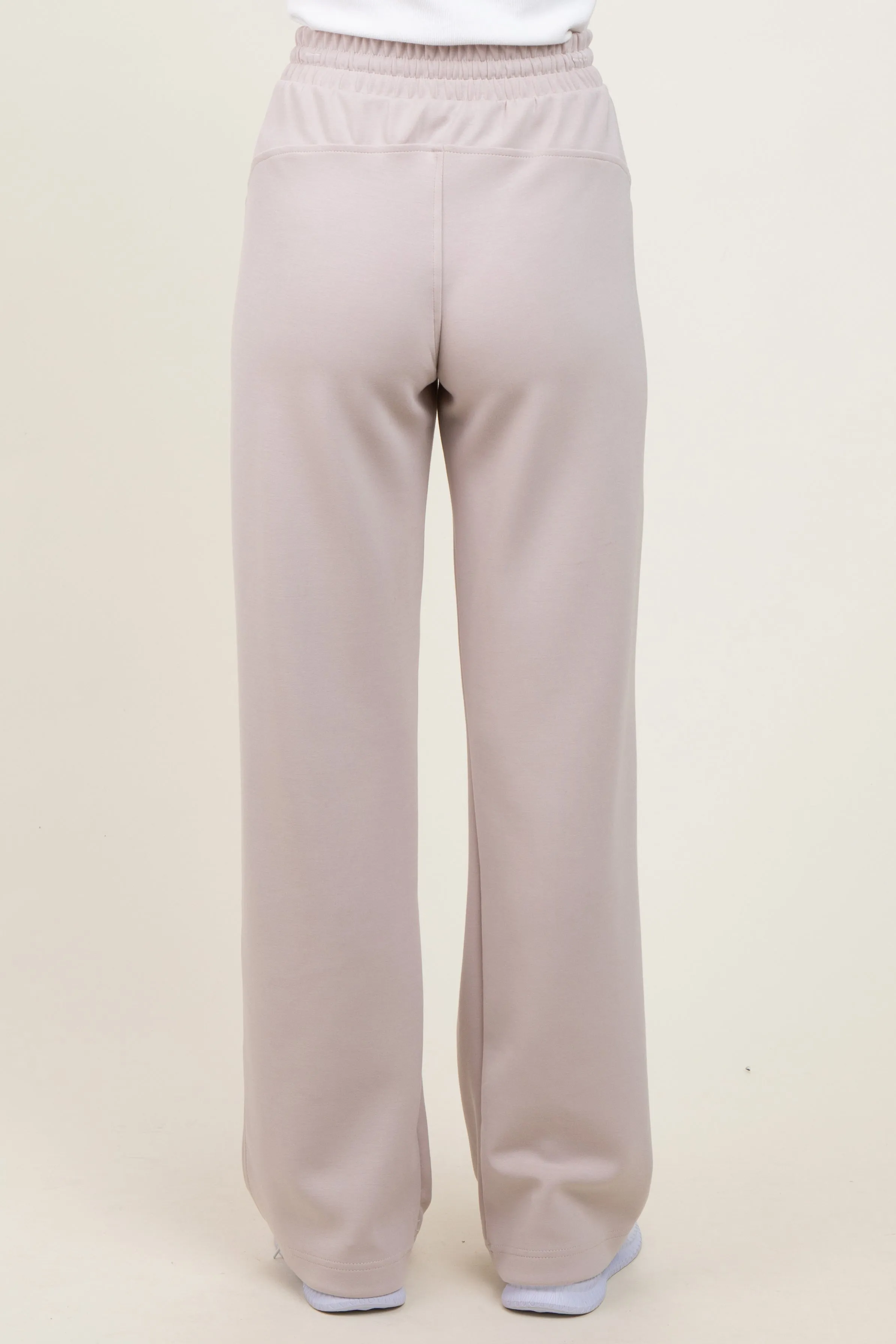 Cream Straight Leg Drawstring Sweatpants sold by Pinkblush product image thumbnail 5