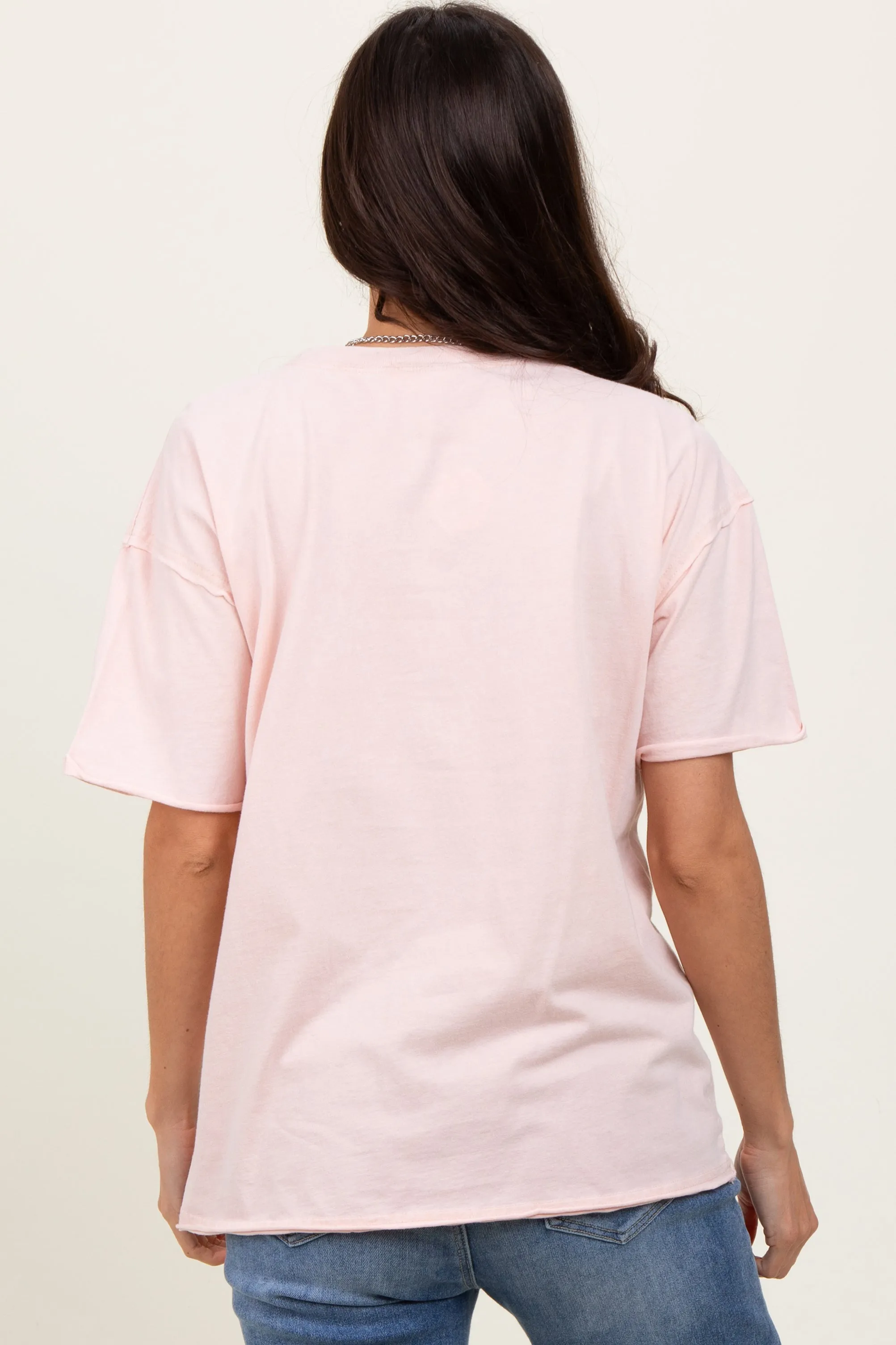 Light Pink Short Sleeve Front Pocket Tunic Top sold by Pinkblush product image thumbnail 4