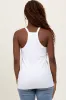 White V-Neck Racerback Tank Top sold by Pinkblush