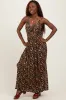 Black Floral Twist Front Cutout Maxi Dress sold by Pinkblush