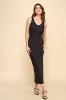 Black V-Neck Tank Maternity Maxi Dress sold by Pinkblush