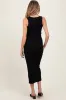 Black V-Neck Tank Maternity Maxi Dress sold by Pinkblush