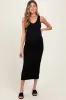 Black V-Neck Tank Maternity Maxi Dress sold by Pinkblush