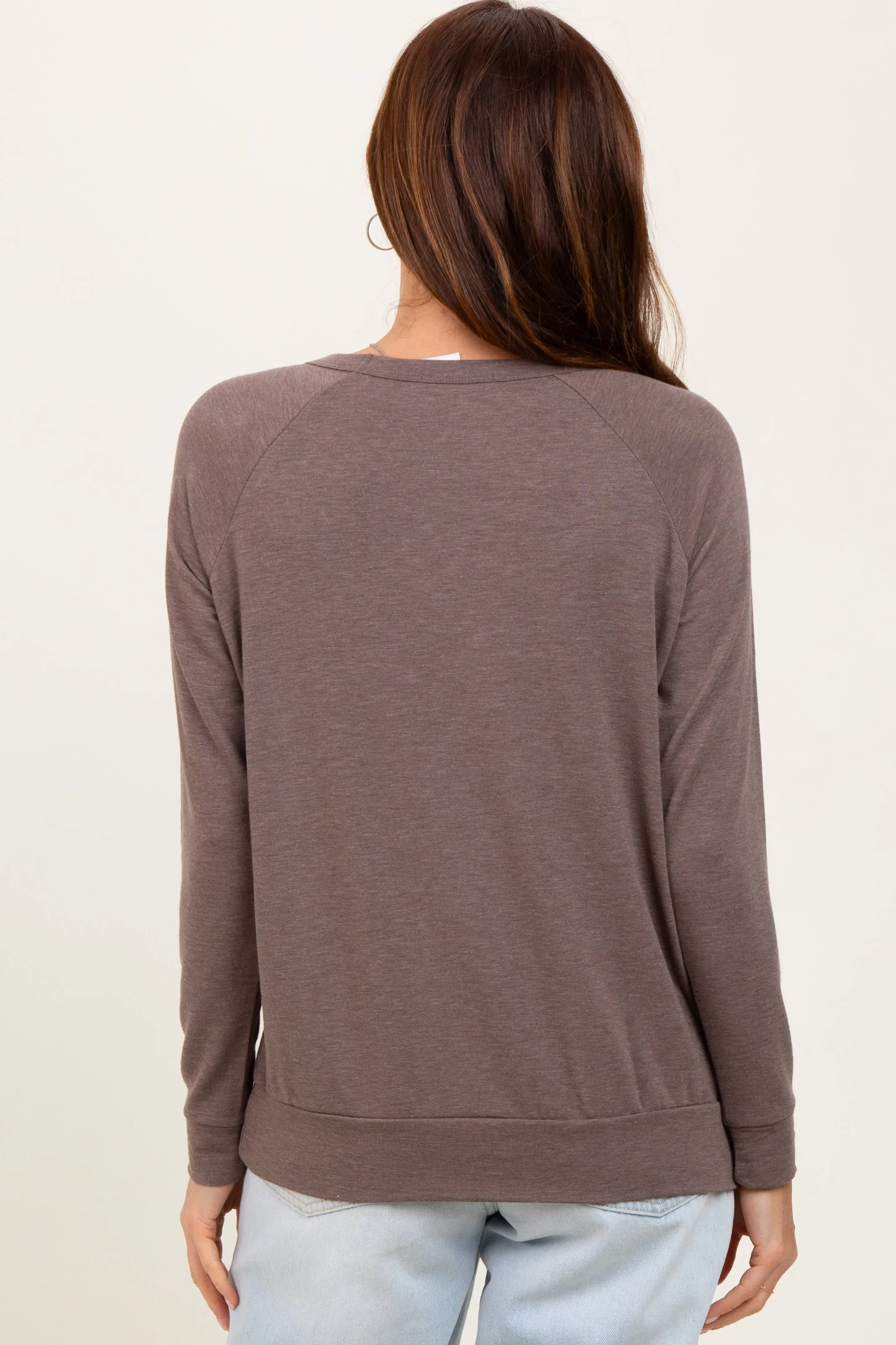 Brown Basic Pullover Top sold by Pinkblush product image thumbnail 4