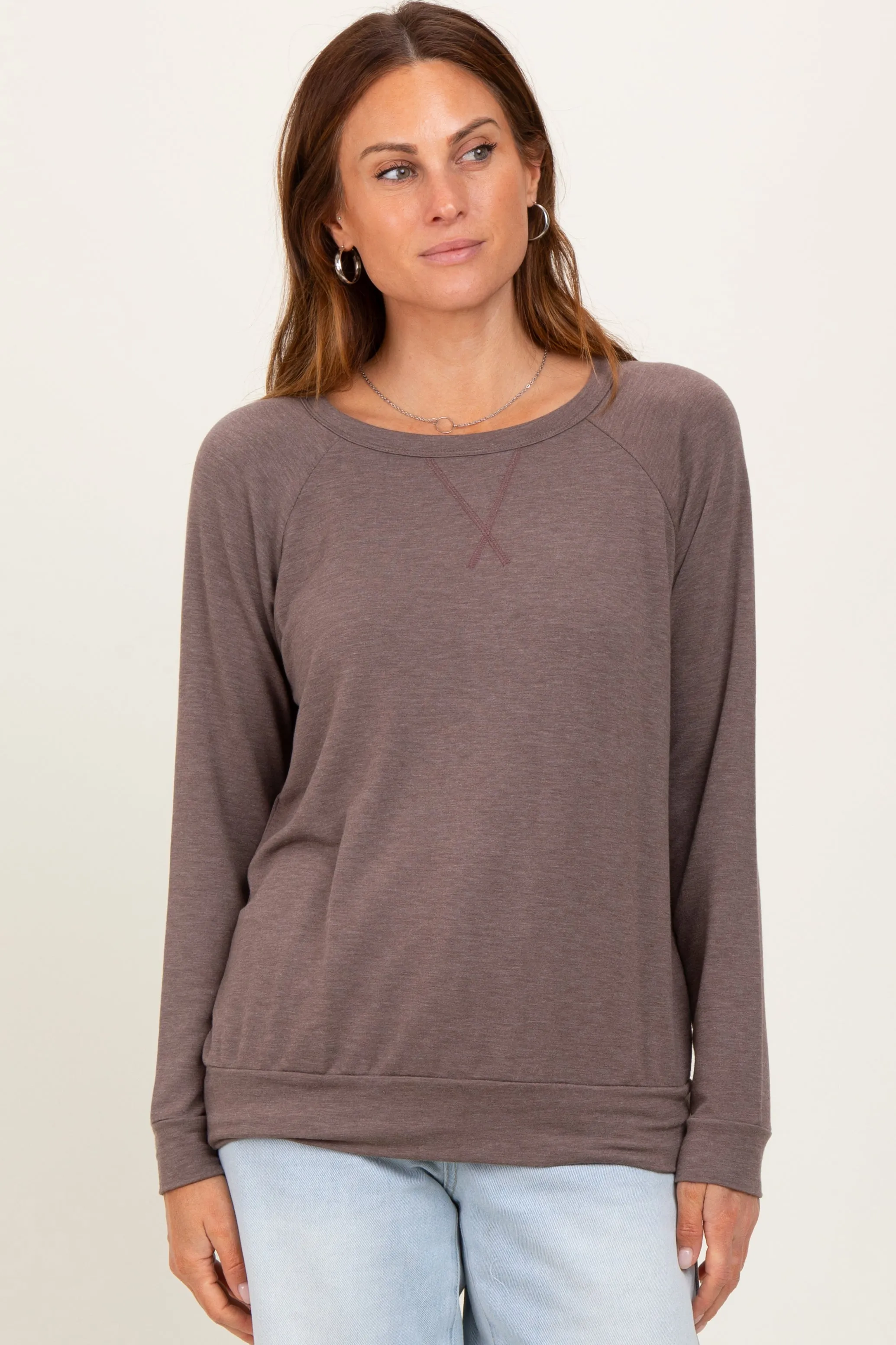 Brown Basic Pullover Top sold by Pinkblush product image thumbnail 2
