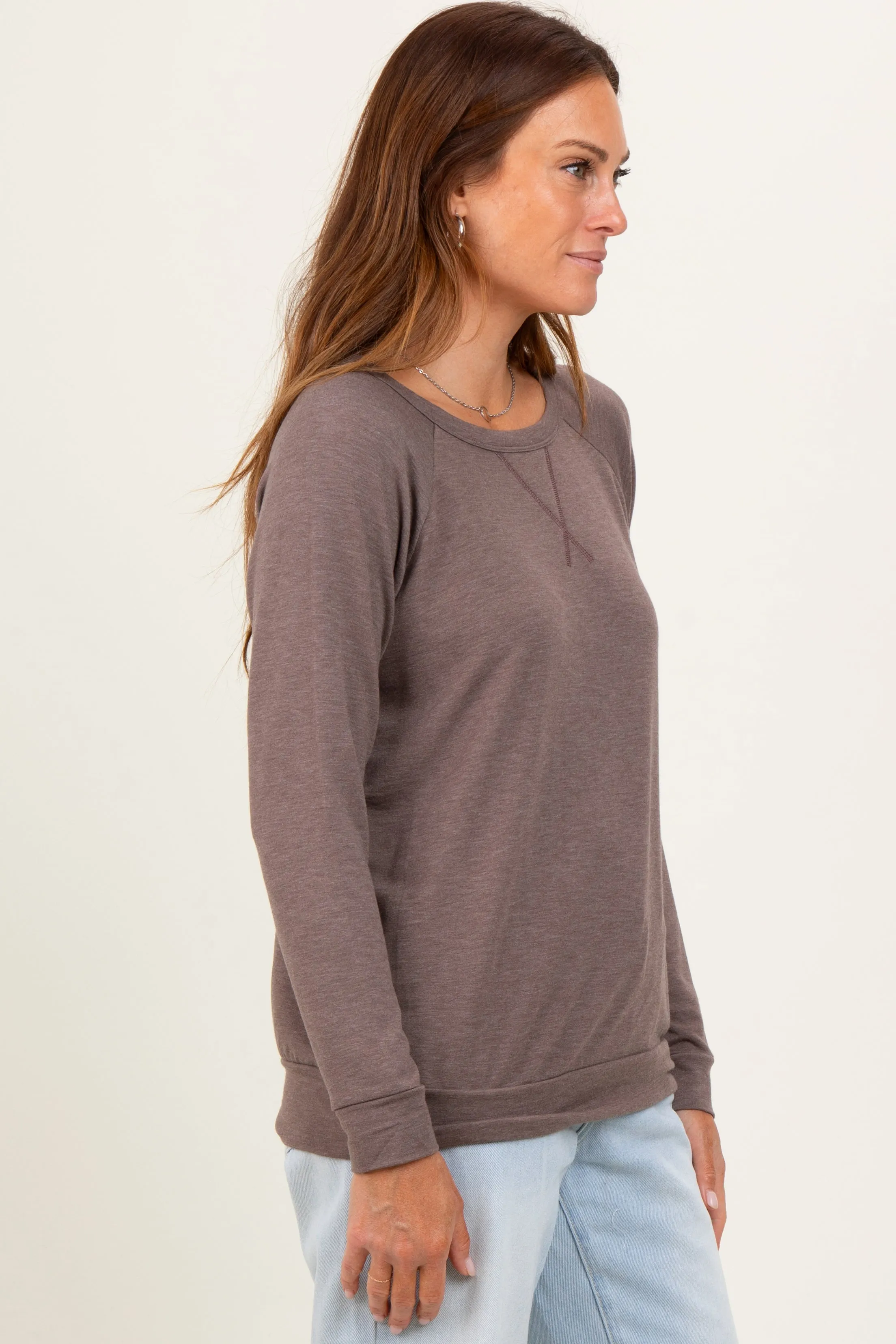 Brown Basic Pullover Top sold by Pinkblush product image thumbnail 3