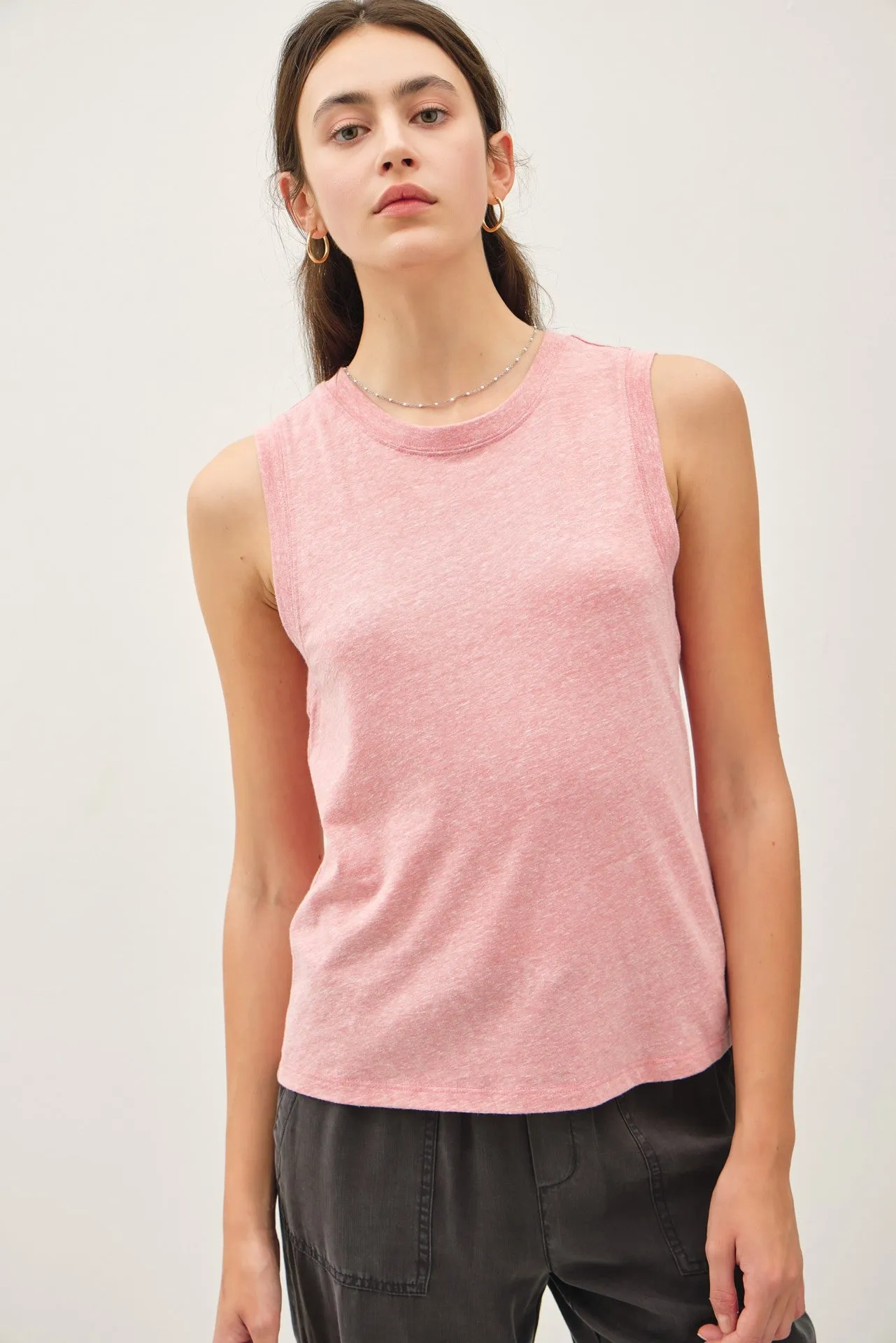 Pink Basic Crew Neck Maternity Tank sold by Pinkblush product image thumbnail 5