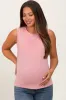 Pink Basic Crew Neck Maternity Tank sold by Pinkblush