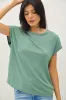 Light Olive Linen Blend Maternity Short Sleeve Tee sold by Pinkblush