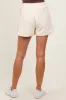 Cream Drawstring Stripe Detail Shorts sold by Pinkblush