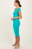 Jade Ribbed Wide Neckline Fitted Midi Dress sold by Pinkblush