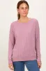 Mauve Ribbed Long Sleeve Pullover Top sold by Pinkblush