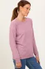 Mauve Ribbed Long Sleeve Pullover Top sold by Pinkblush