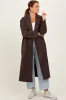 Brown Felted Double Breasted Lapel Button Coat sold by Pinkblush