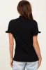Black Solid Puff Knit Mock Neck Top sold by Pinkblush
