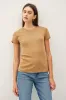 Camel Classic Crewneck Maternity T-Shirt sold by Pinkblush