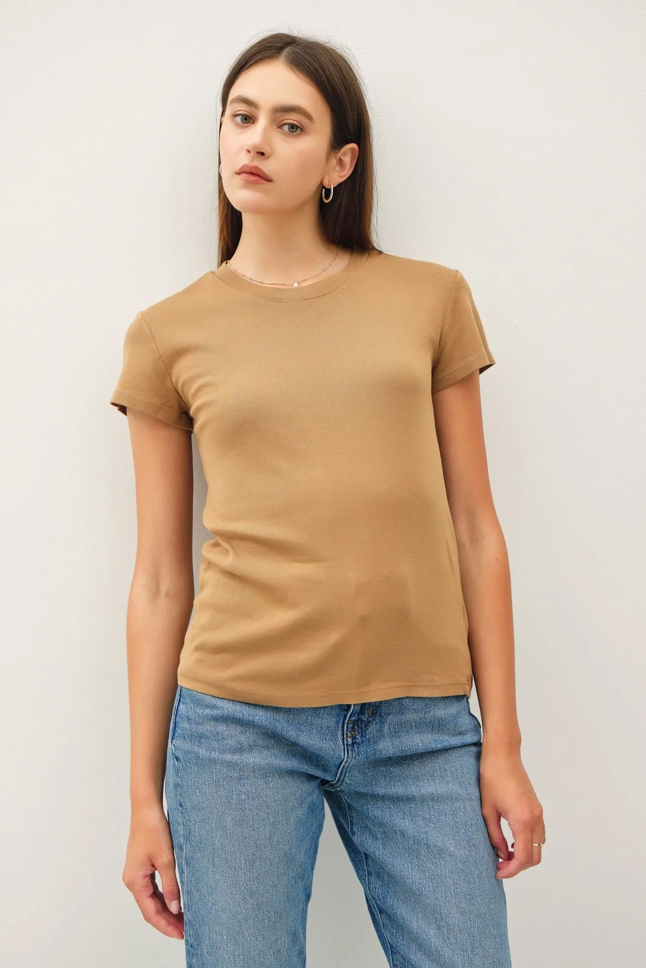 Camel Classic Crewneck Maternity T-Shirt sold by Pinkblush product image thumbnail 4