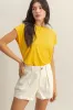 Yellow Dolman Sleeve Round Neck Top sold by Pinkblush