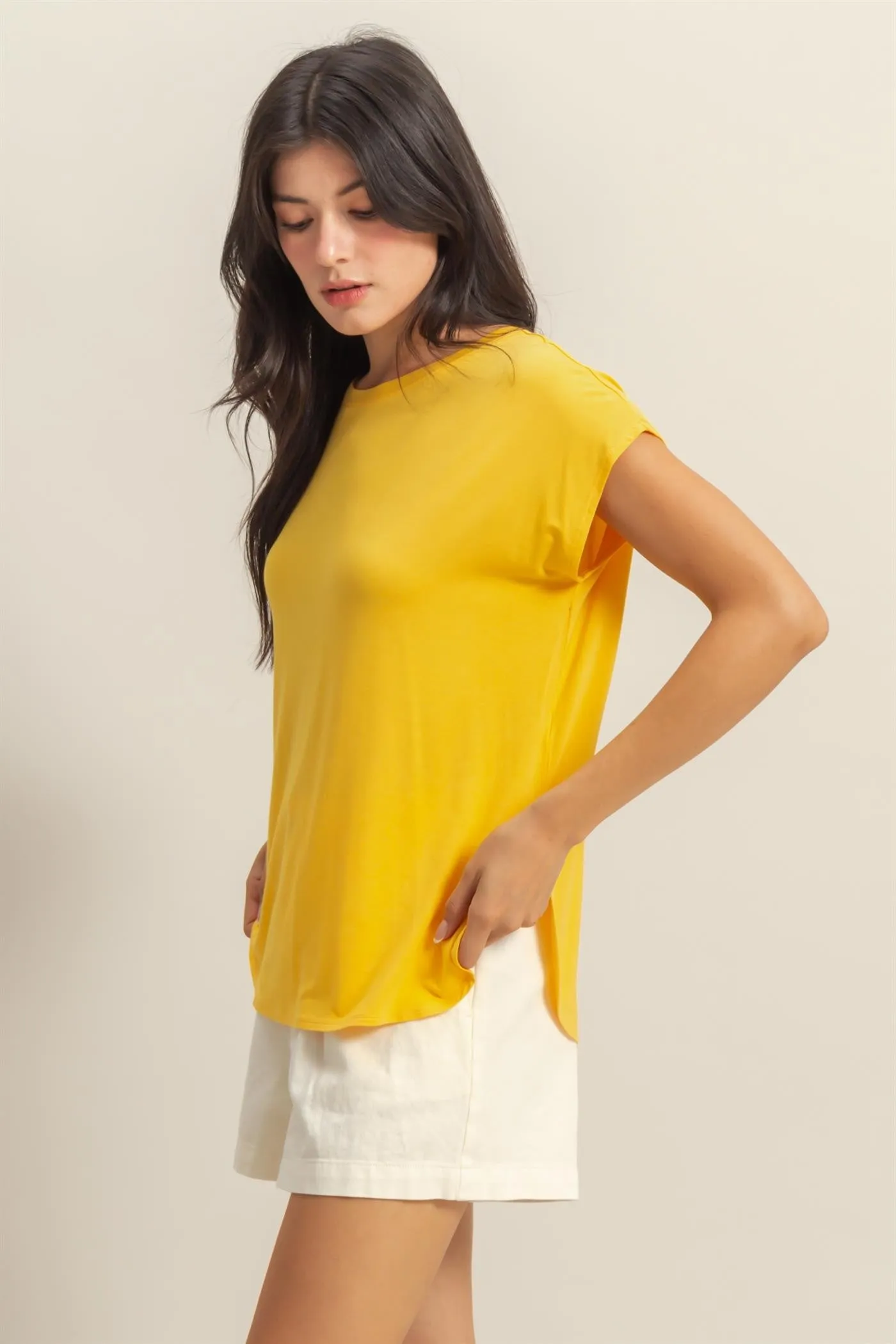 Yellow Dolman Sleeve Round Neck Top sold by Pinkblush product image thumbnail 2
