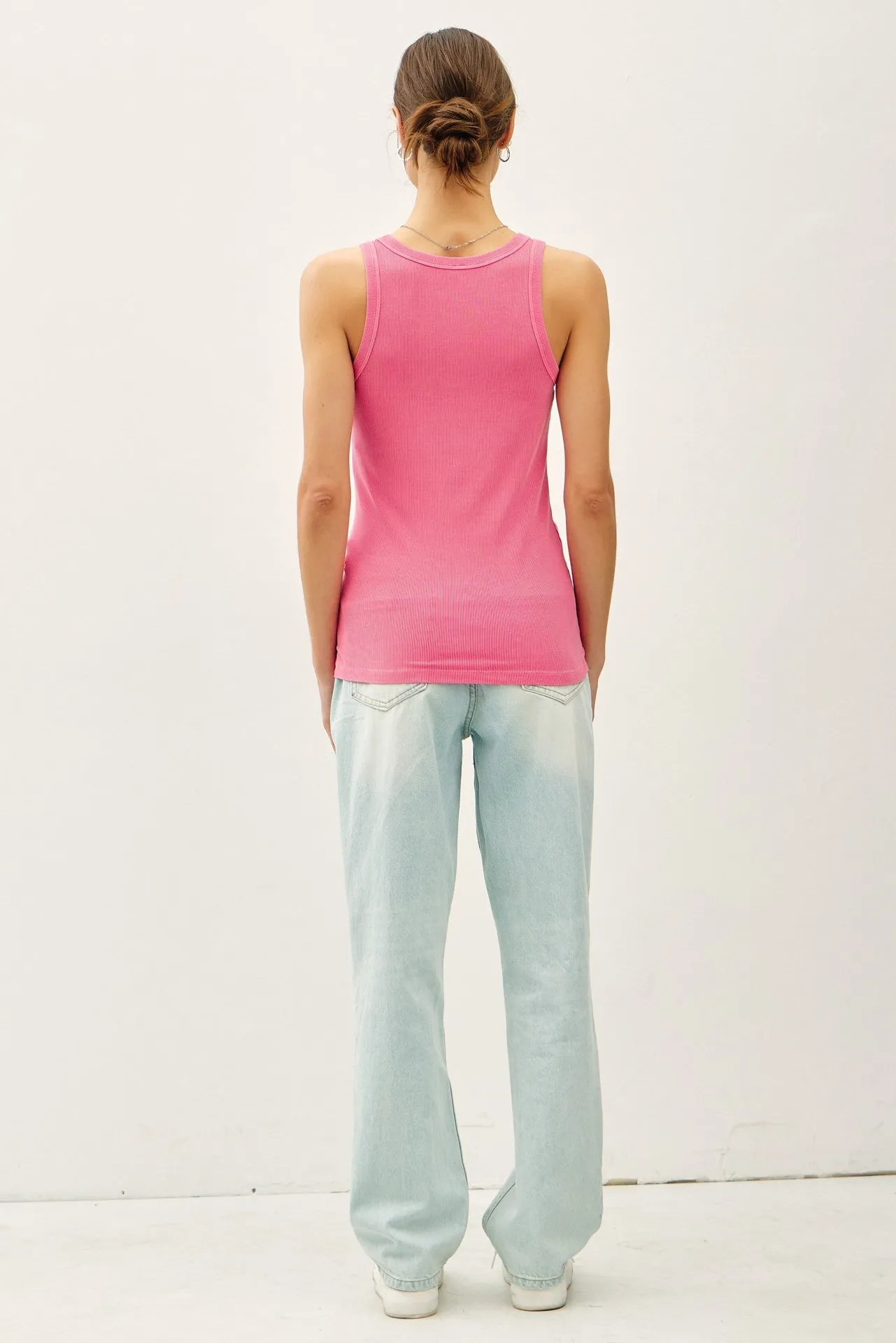 Hot Pink Sleeveless Ribbed Top sold by Pinkblush product image thumbnail 4