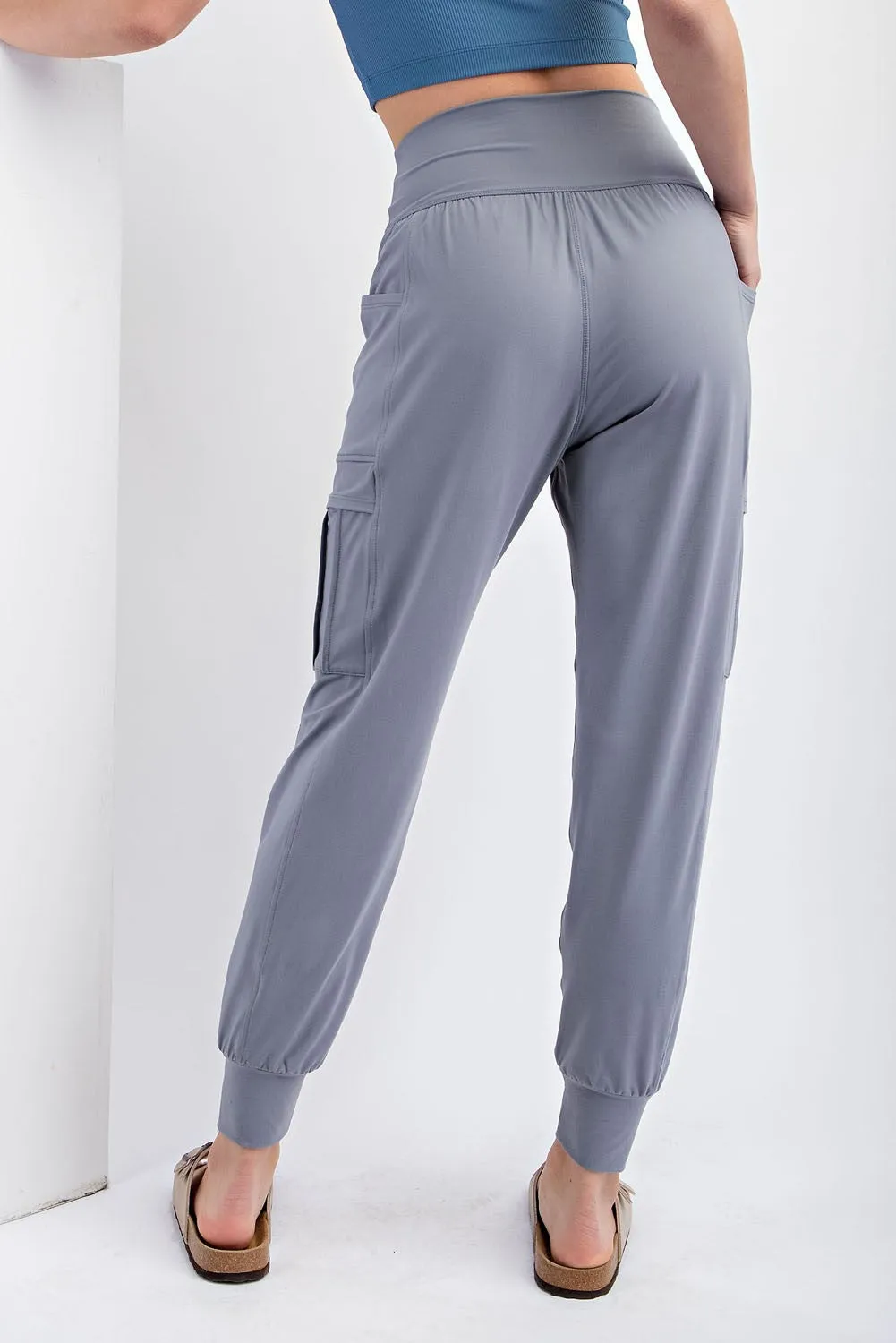 Grey Cargo Pocket Jogger Pants sold by Pinkblush product image thumbnail 2