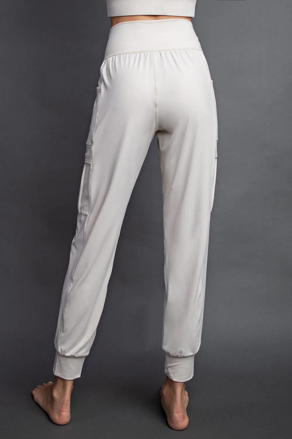 Cream Cargo Pocket Jogger Pants sold by Pinkblush product image thumbnail 2
