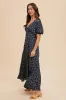 Navy Floral Button Down Maternity Dress sold by Pinkblush