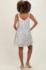 Blue Floral Plisse Texture Maternity Mini Dress sold by Pinkblush