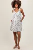 Blue Floral Plisse Texture Maternity Mini Dress sold by Pinkblush