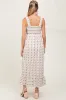 Red Floral Smocked Sleeveless Maternity Maxi Dress sold by Pinkblush