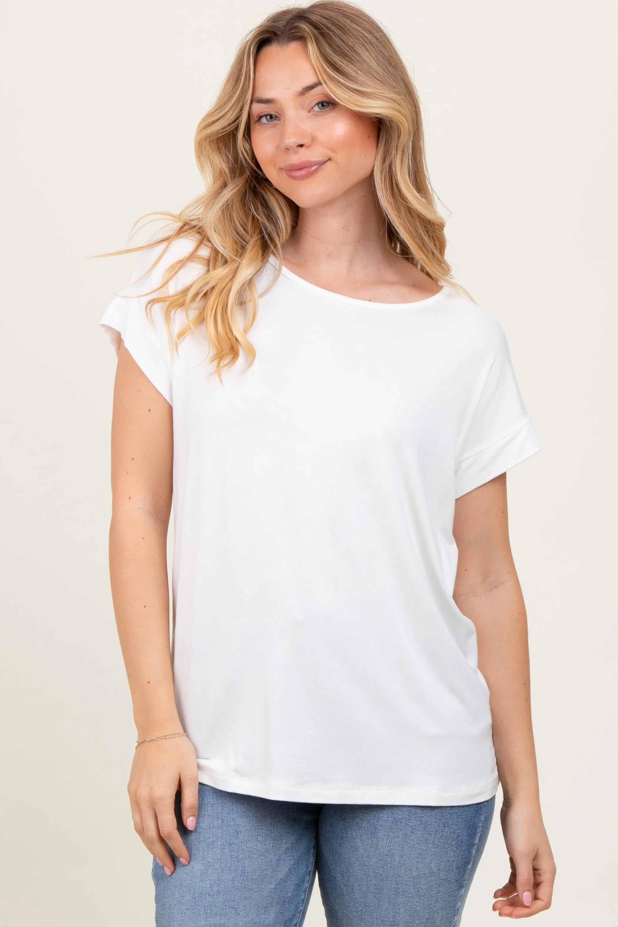 Ivory Key Hole Back Detail Top sold by Pinkblush