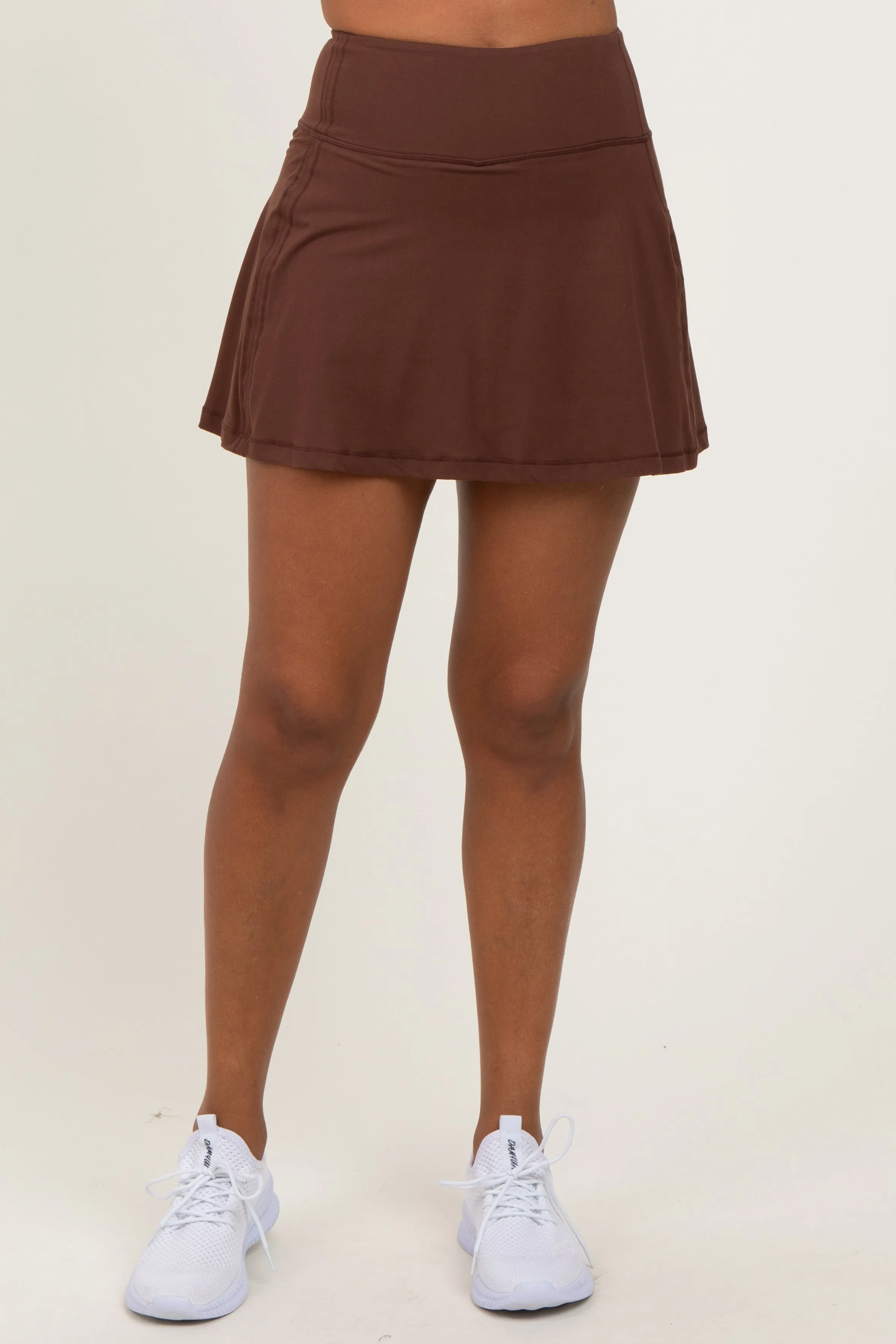Brown Back Pleat Skort sold by Pinkblush product image thumbnail 3