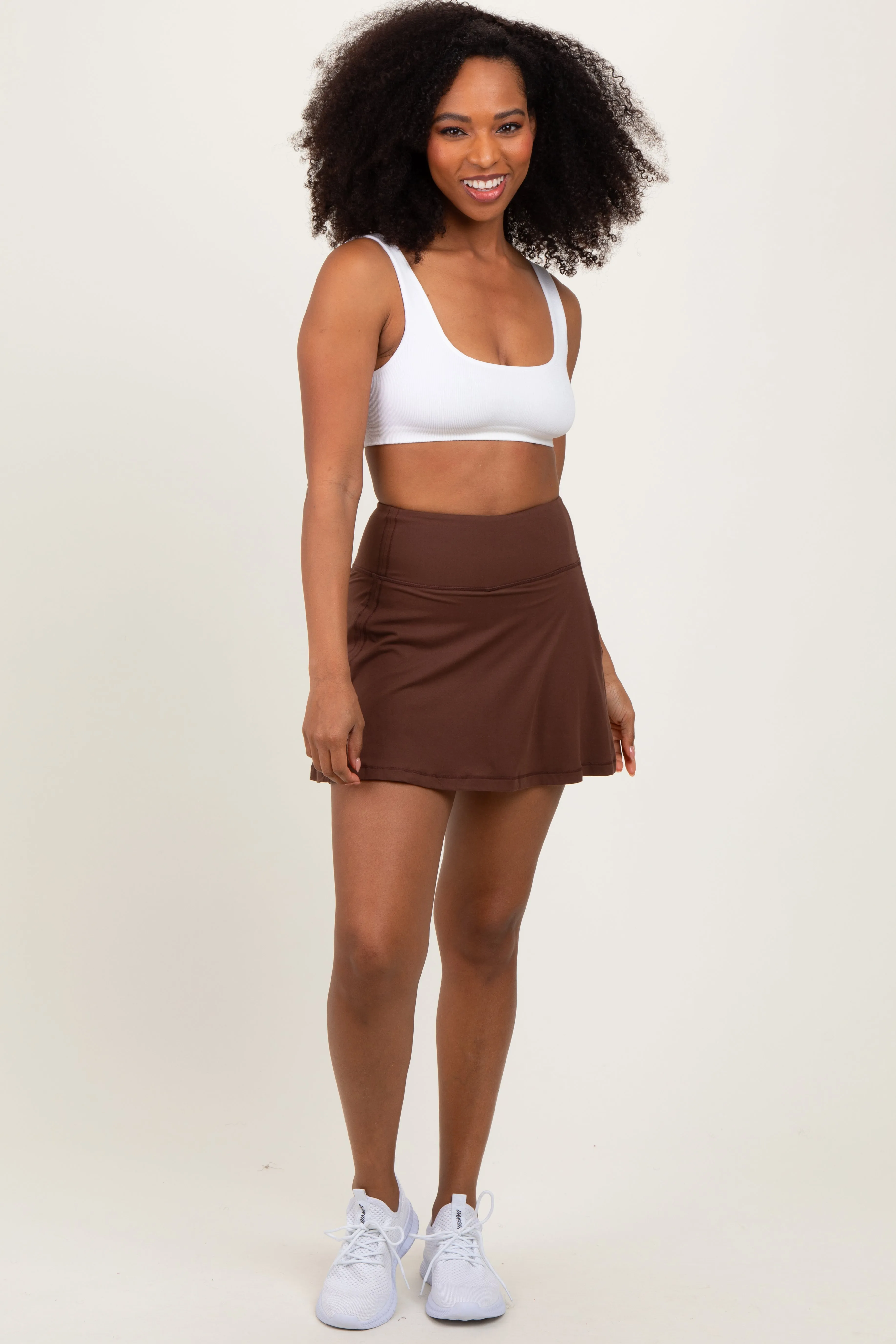 Brown Back Pleat Skort sold by Pinkblush product image thumbnail 2