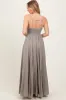 Light Olive Gathered Tie Front Maxi Dress sold by Pinkblush