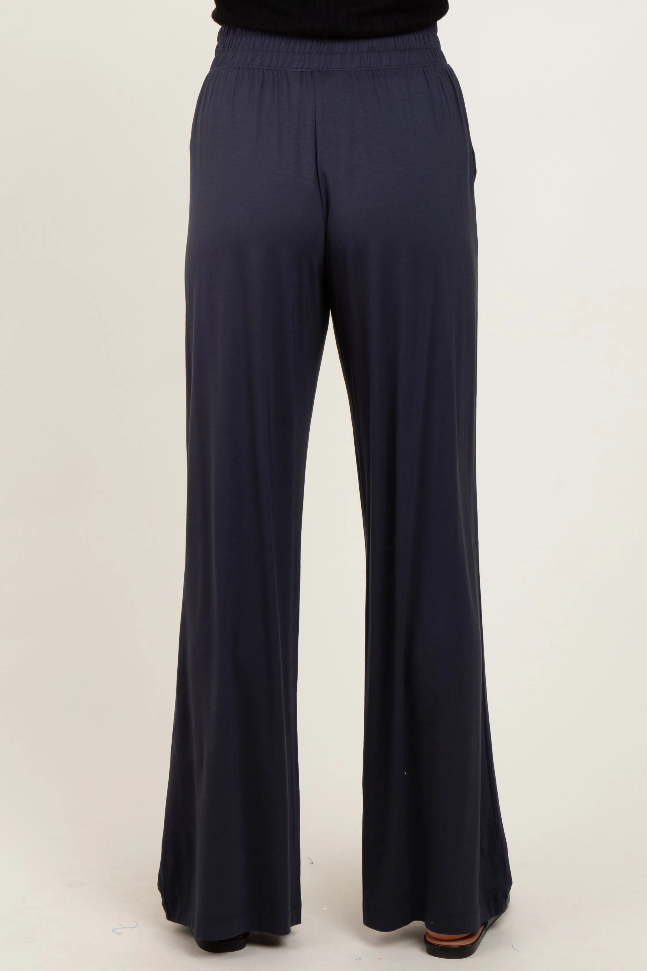 Charcoal Basic Wide Leg Pocketed Pants sold by Pinkblush product image thumbnail 4