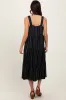 Black Dot Stripe Tiered Midi Dress sold by Pinkblush