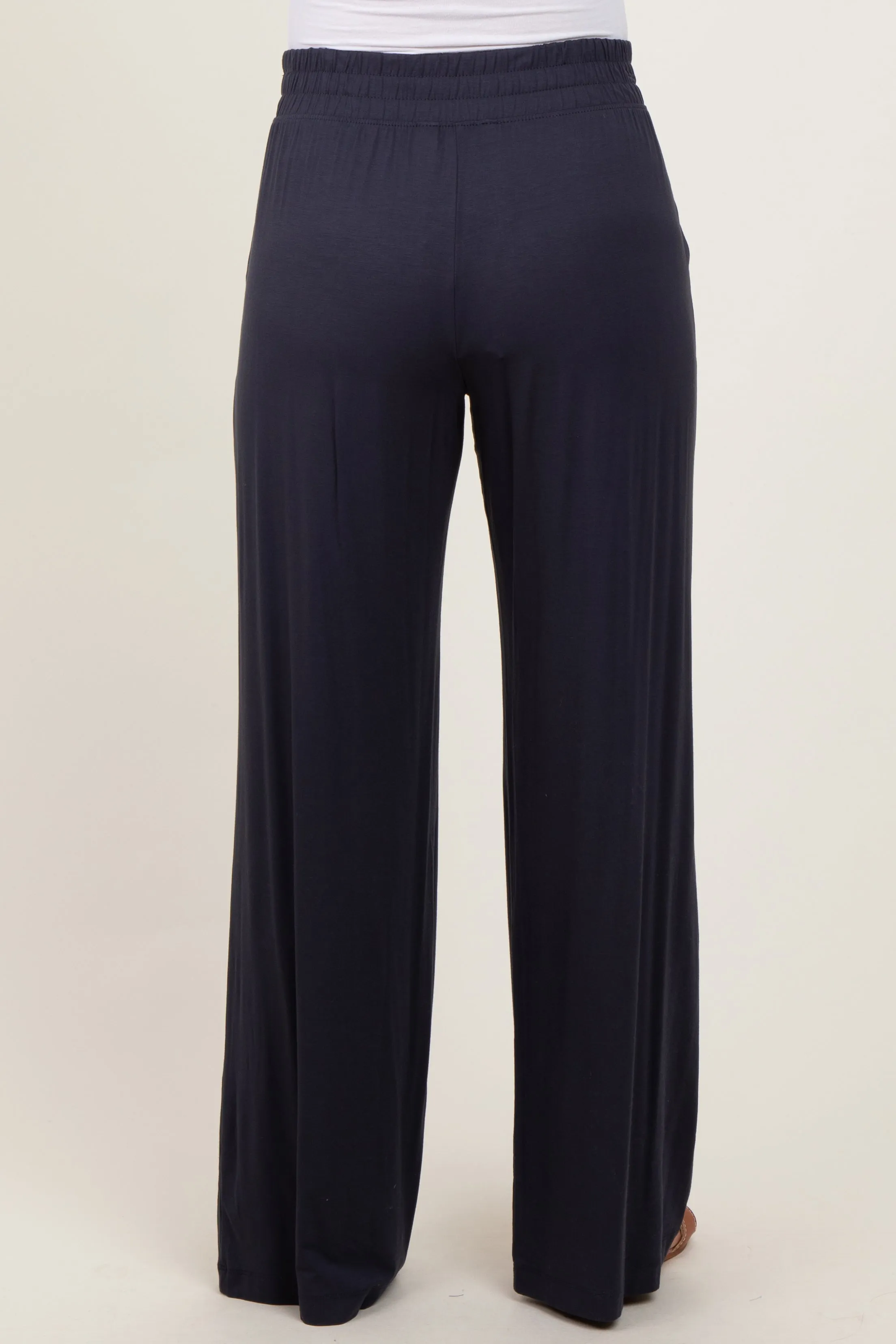 Charcoal Basic Wide Leg Pocketed Maternity Pants sold by Pinkblush product image thumbnail 5