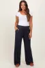 Charcoal Basic Wide Leg Pocketed Maternity Pants sold by Pinkblush