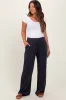 Charcoal Basic Wide Leg Pocketed Maternity Pants sold by Pinkblush