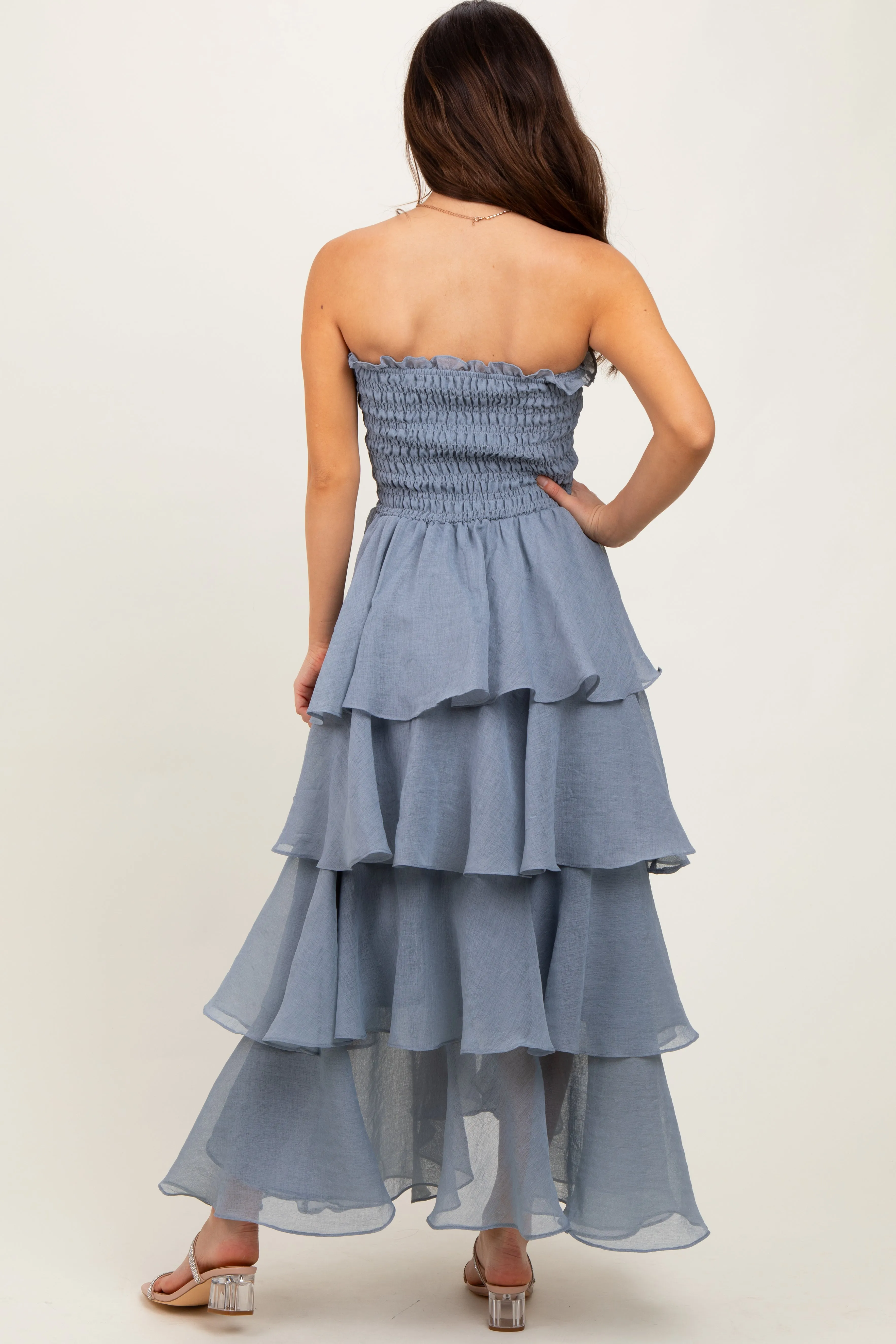 Blue Layered Maxi Dress sold by Pinkblush product image thumbnail 3