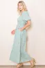 Mint Floral Smocked Tiered Maxi Dress sold by Pinkblush